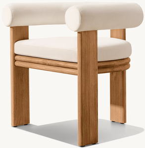 เฟอร์นิเจอร์ไม้กลางแจ้งขายดีรุ่นใหม่ล่าสุด ชุดโต๊ะอาหารและเก้าอี้ไม้สักทรงสี่เหลี่ยมผืนผ้าสำหรับ 8 ที่นั่ง เฟอร์นิเจอร์ไม้ทำมือ - Product Image 4