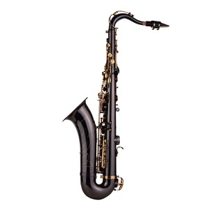 Sassofono Tenore in Si Bemolle Sax Corpo in Ottone Placcato Nichel Nero Chiavi Dorate Strumento a Fiato - Product Image 3