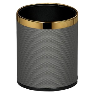 Large Open Top Trash Can 10L Durable Rattan Leather Home Living Room Kitchen Bathroom Hotel Use - Product Image 5