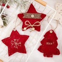 Mini-ornement de Noël floqué à suspendre, motif talon haut, flocon de neige, aile de plume, ange, pour décoration d'arbre et de fenêtre