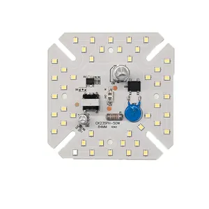 Placa PCBA LED DOB potencia 50W LED 45 Uds tamaño 84*84mm SMT electrólisis 15UF 400V/2,2 UF 400V corriente 220-240mA Servicio Integral