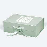 Boîte cadeau pliante magnétique de luxe avec lamination mate et gaufrage, matériaux recyclés, emballage personnalisable