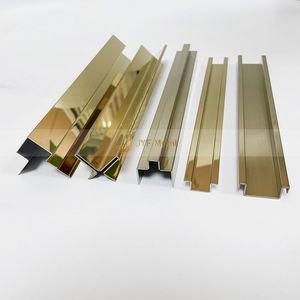 Profils décoratifs en métal LL272, forme en Q, couleur or, acier inoxydable, durable, étanche, bordure de carrelage, profil de carrelage en céramique, sol - Product Image 5