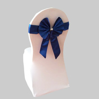 Ceintures de chaise en polyester Bowknot Band Décoration de ceinture de chaise pour la fête de mariage