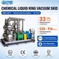 2BEA-202 Pompa Vakum Cincin Cairan Kimia Skid Sistem Vakum Industri yang Disesuaikan untuk Pemrosesan Kimia