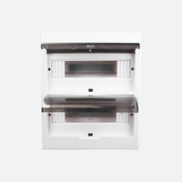 Boîtier de distribution électrique MCB 24 voies en ABS, IP40, 220V, deux rangées, montage en saillie/encastré