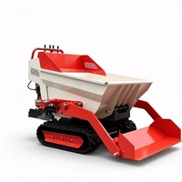 MINIELEPHANT Dumper chenillé, mini véhicule de transport, pompe hydraulique diesel PWG, chargeur frontal, transporteur chenillé auto-chargeur