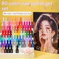 Ensemble de vernis à ongles en gel RISYAL, gel de couleur pour manucure, top coat mat, gel de mélange, 80 pièces, produits pour ongles, ensembles de vernis à ongles acryliques pour salon