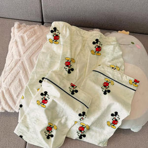 Nuovo Pigiama Donna Primavera/Estate con Stampa Cartoon, Cardigan a Maniche Lunghe, Set Due Pezzi per Casa - Product Image 6