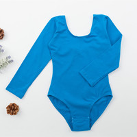 Justaucorps de danse pour filles à manches longues en coton et élasthanne, vêtements de danse, gymnastique, Turnpakje, costume d'entraînement pour enfants, vente en gros à bas prix