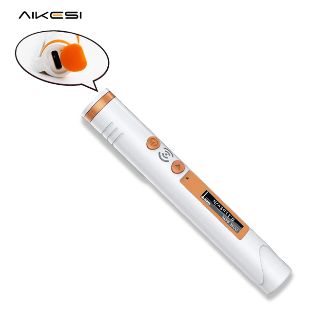 AIKESI HFS-P3 Rechargeable Pen Type Personal Nuclear Radiation Dosimeter 48mm Geiger Counter 0.05usv-50msv Range Workplace X-ray