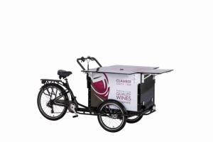 Vélo cargo café manuel avec couvercle sur la boîte avant tricycle pour affaires de rue - Product Image 4