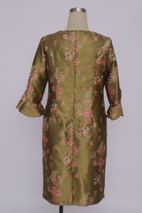 Vestido de Iglesia para Mujer, Talla Grande, con Estampado Floral Vintage, de Spandex y Poliéster, con Pliegues, de Alta Calidad - Product Image 4