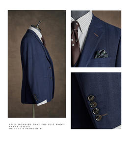 Traje de negocios y chaqueta para hombre, abrigo de 2 piezas, pantalones, ropa de boda formal, traje personalizado ajustado para hombre - Product Image 5