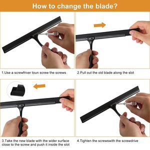 Lame d'essuie-glace <span class=keywords><strong>de</strong></span> douche en verre professionnelle en acier inoxydable raclette <span class=keywords><strong>de</strong></span> nettoyage <span class=keywords><strong>de</strong></span> vitres nettoyant <span class=keywords><strong>de</strong></span> raclette <span class=keywords><strong>de</strong></span> douche en verre <span class=keywords><strong>de</strong></span> silicone - Product Image 5