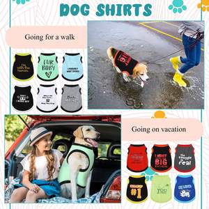 Ropa con estampado de mascotas con letras divertidas, camisas de verano, camisas transpirables para cachorros, sudadera suave, camisas para perros - Product Image 5