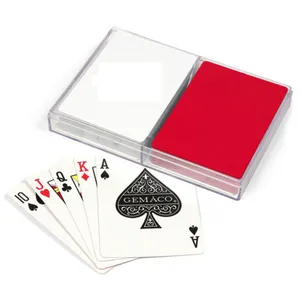 Caja de juegos de mesa transparente, transparente, de plástico, para jugar al póker