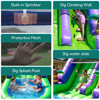 Toboggan aquatique gonflable en PVC durable 21x9x12FT pour extérieur, jardin, utilisation sèche ou humide, pour adultes, enfants, événements familiaux, fêtes / location commerciale
