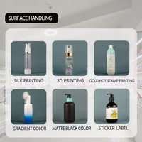 Fuyun 100ml Flacon en verre à épaulement plat Bouchon à vis noir pour les soins de la peau Lotion Savon liquide Papier toilette Cylindre de petite quantité