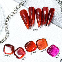 Red Diamond Cat Eye UV Gel Polish Fournitures pour les ongles longue durée Aimant de luxe Cat Eye Gel Polish