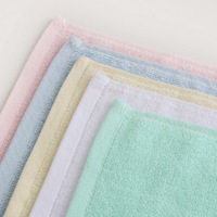 Kleines Reines Baumwoll-Jacquard-Taschentuch mit Hoch-/Niedrig-Haartechnik, 32-fädig, Quadratisch, Einfarbig, für Kinder und Kindergarten