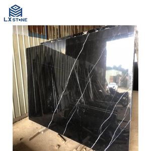 Pasokan Cina dipoles halus hitam Marbel ubin dinding <span class=keywords><strong>Marquina</strong></span> marmer Panel lempeng dinding - Product Image 1
