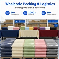 Nappe personnalisée lavable en tissu, multi-matériaux (satin, polyester, lin), avec logo personnalisé pour restaurant, hôtel, fête