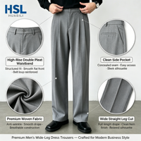 Pantalon de costume micro-évasé style coréen pour homme, résistant aux plis, taille haute, idéal pour les trajets quotidiens des hommes
