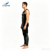 Combinaison de plongée sans manches en néoprène 2 mm pour homme, noire et grise, pour la voile et la plongée