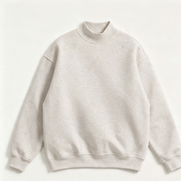 Sweat-shirt zippé pour homme en molleton de coton pur brodé, coupe oversize, col rond, décontracté, streetwear, automne, imperméable