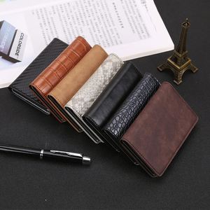 Minimalist Slim Leather <b>Wallet</b> <b>for</b> <b>Men</b> with Pop up Money Clip, RFID Blocking Aluminum Automatic Credit Card Holder Case - Product Image 3