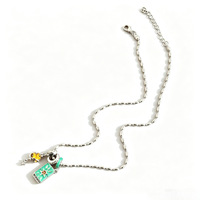 Collier vintage cartes de tarot Soleil-Lune-Etoiles en alliage de zinc, design géométrique, bijou élégant haut de gamme