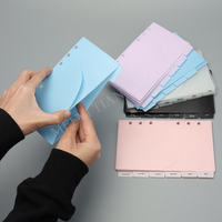 Couleur personnalisée 5 onglets 6 disques Taille A6 Planner File Enveloppes Discbound Slash Pocket Folder Spiral Loose-leaf Binding PP Cover