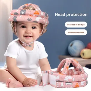 Gorro Protector Anticaídas y Anticolisión de Bambú para Bebé, Seguro, Transpirable, Lavable, para Todas las Estaciones - Product Image 1
