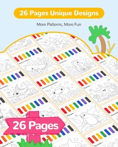 Livres de coloriage <span class=keywords><strong>à</strong></span> <span class=keywords><strong>l</strong></span>'eau pour tout-petits, animaux marins, livres de coloriage <span class=keywords><strong>à</strong></span> <span class=keywords><strong>l</strong></span>'<span class=keywords><strong>aquarelle</strong></span>, ensemble de livres de coloriage pour enfants, jouet d'activités - Product Image 2