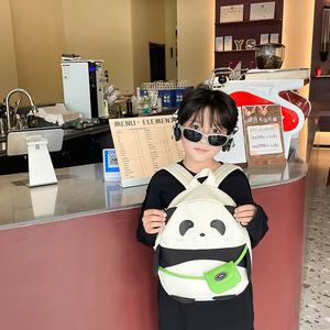 Sac à dos maternelle mignon Panda, sac à dos unisexe coloré à motifs de dessins animés pour bébés de 2 à 7 ans, petit sac de voyage polyvalent - Product Image 3