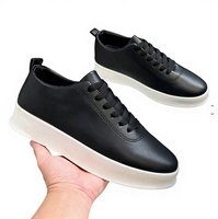 Chaussures de skate noires pour hommes à lacets, bout rond, respirantes, légères, toutes saisons, export, vente en gros d'usine