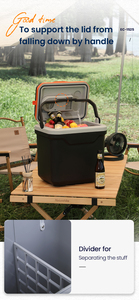 Glacière <span class=keywords><strong>et</strong></span> réchauffeur de voiture portable personnalisé en plastique grand format OEM 24L <span class=keywords><strong>12</strong></span> <span class=keywords><strong>volts</strong></span>, mini réfrigérateur de voiture - Product Image 5