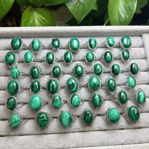 טבעת מלאכיט קריסטל טבעי באיכות גבוהה, עבודת יד מכסף 925, לסיטונאות, לקישוט ומתנה - Product Image 6