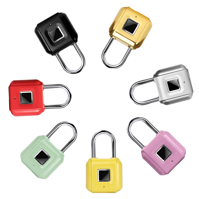 High Quality Smart Fingerprint Padlock New Size Candado Con Huella Digital Touch Lock Bag/Suitcase for Travel