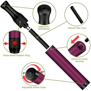 Inhalateur portable de luxe en oxyde d'aluminium pour la désintoxication tabagique, soulagement de l'anxiété chez la femme, rechargeable et sans nicotine - Product Image 2