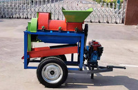 Moissonneuse-batteuse multifonctionnelle à moteur mobile robuste pour la séparation des graines de riz et le battage du soja