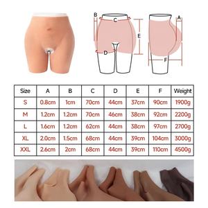 6 Kleuren Xxlx Siliconen Nep <span class=keywords><strong>Vagina</strong></span> Broek Sexy Billen Shemale Cosplay Crossdresser Drag Queen Hip Enhancer Slipje - Product Image 6