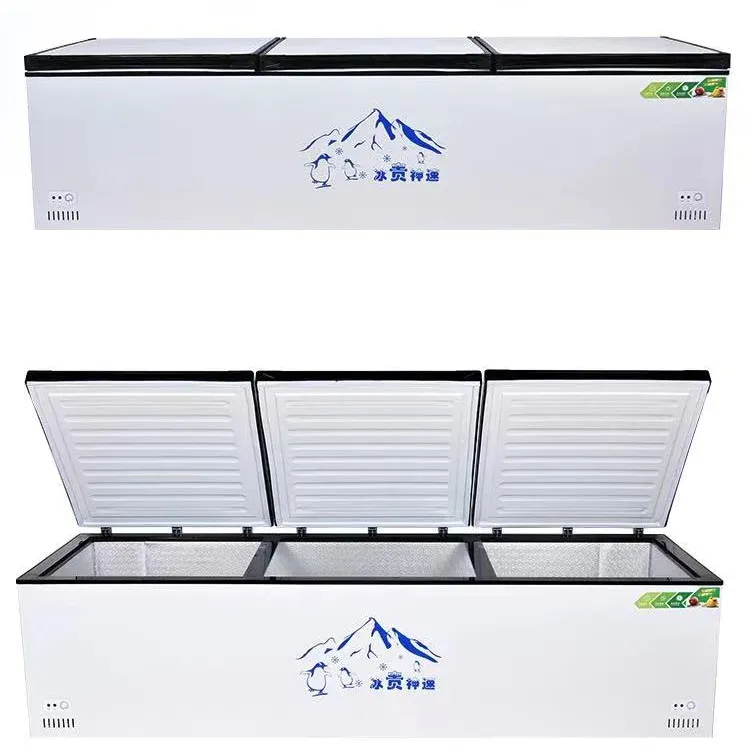 White Door Big Chest Freezer with Lock Fridges and Deep Freezers Air-Cooled Controller Single Door Chest Freezer for Home