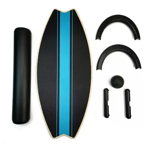 Nuovo design regolabile con tappo magnetico in legno Wobble Balance Board Trainer per Skateboard, Hockey, Snowboard e Surf Training