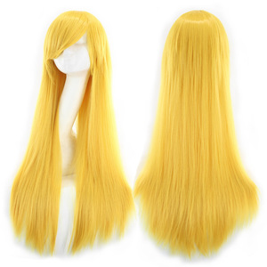 Perruque de cosplay longue de 70 cm, lisse et soyeuse, pour femmes, pour les fêtes, en fibre synthétique résistante à haute température - Product Image 4