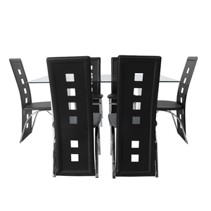 Juegos de Mesa de Comedor, Muebles de Comedor Modernos de Lujo, Juego de Comedor Más Vendido con 6 Sillas, Muebles para el Hogar, Vidrio, Cartón, BSCI, Moderno - Product Image 3