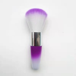HQ Single Bullet <b>Head</b> Face Blush Brush Nylon Mushroom <b>Head</b> <b>Fan</b> Brush Plastic Handle Makeup Beauty Tool GZ RTS Bulk Mixed Order - Product Image 3