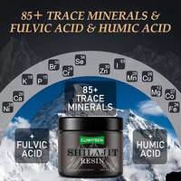 OEM Pure Shilajit 85 + Capsules de supplément d'acide humique Résine Acide fulvique Minéraux à base de plantes Soutient le métabolisme