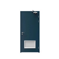 Portes de sécurité en acier à persiennes modernes, résistantes au feu, fournies directement par l'usine, pour surface finie en fibre de verre, ouverture latérale